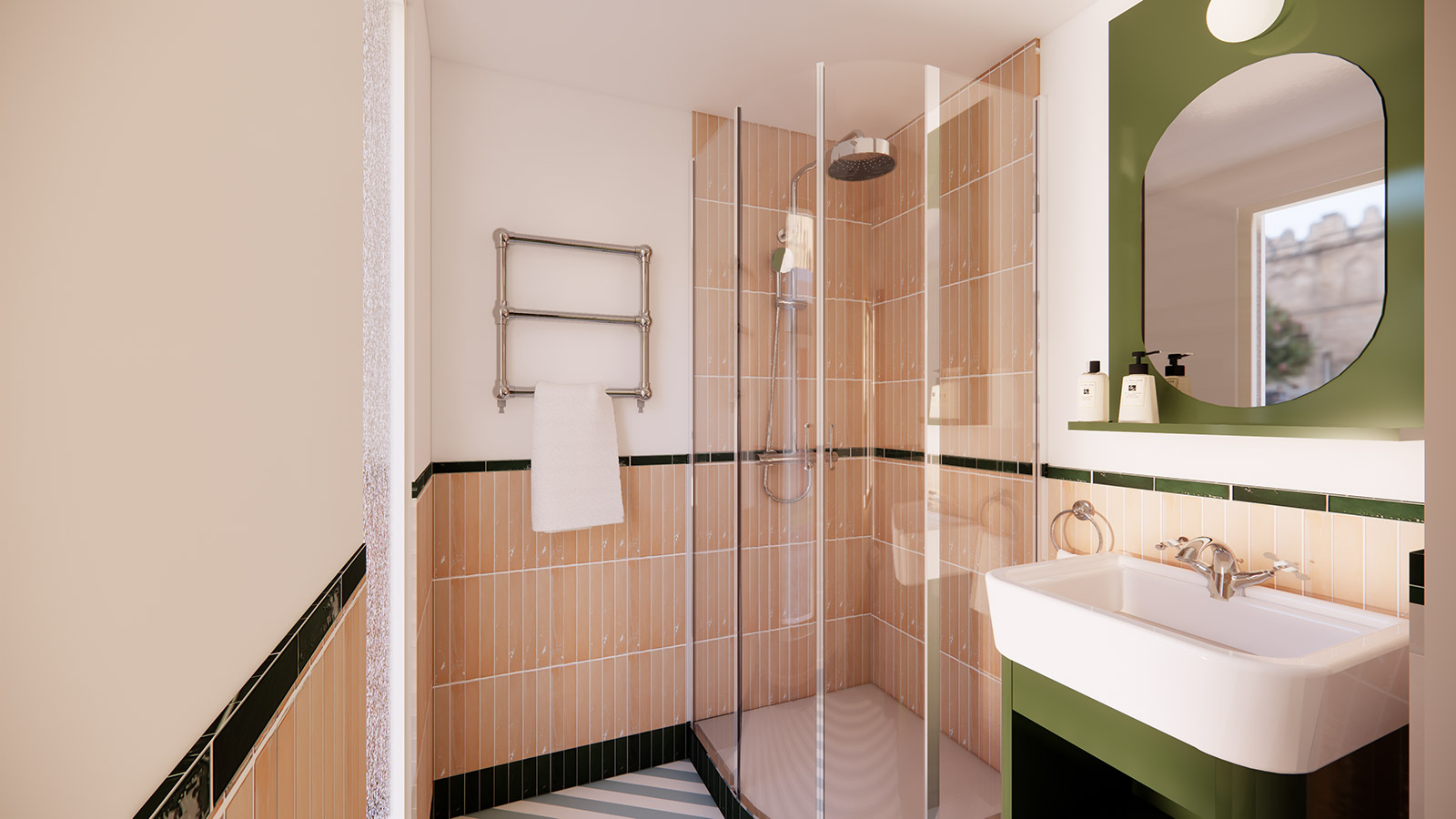 salle de bain rose hotel salvia